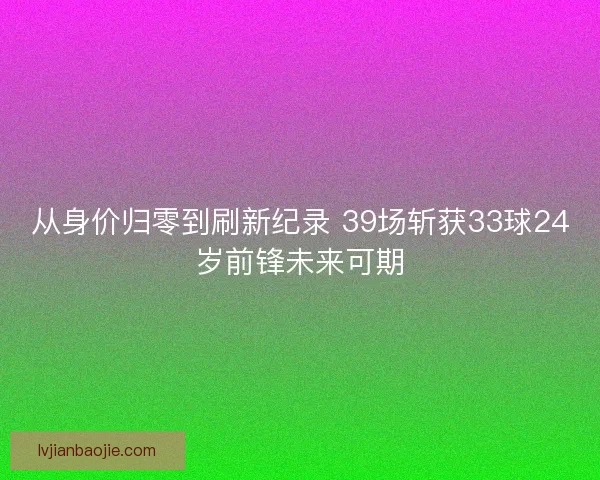 从身价归零到刷新纪录 39场斩获33球24岁前锋未来可期